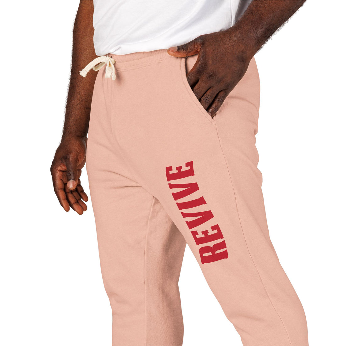 Cozy Fleece Sweatpants with Red Print