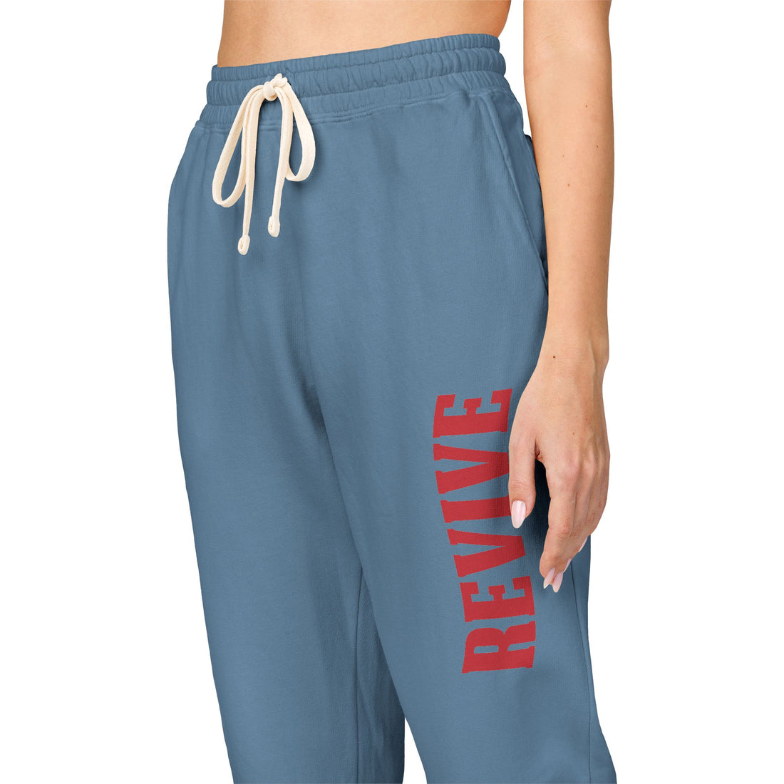 Cozy Fleece Sweatpants with Red Print