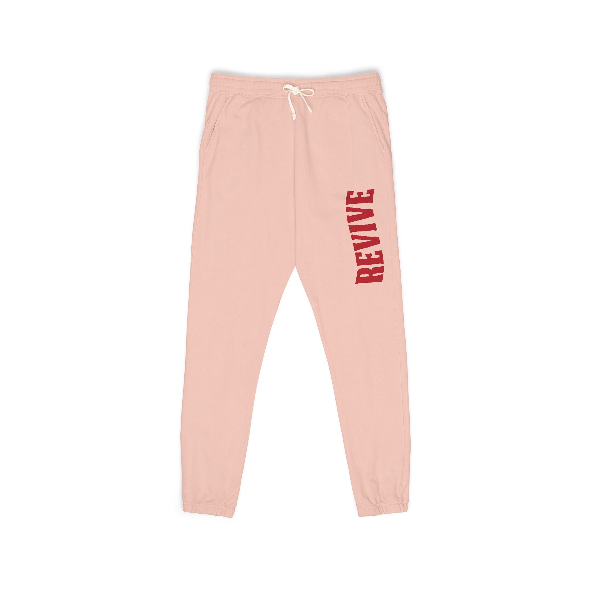 Cozy Fleece Sweatpants with Red Print