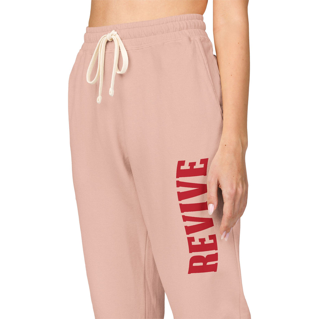Cozy Fleece Sweatpants with Red Print