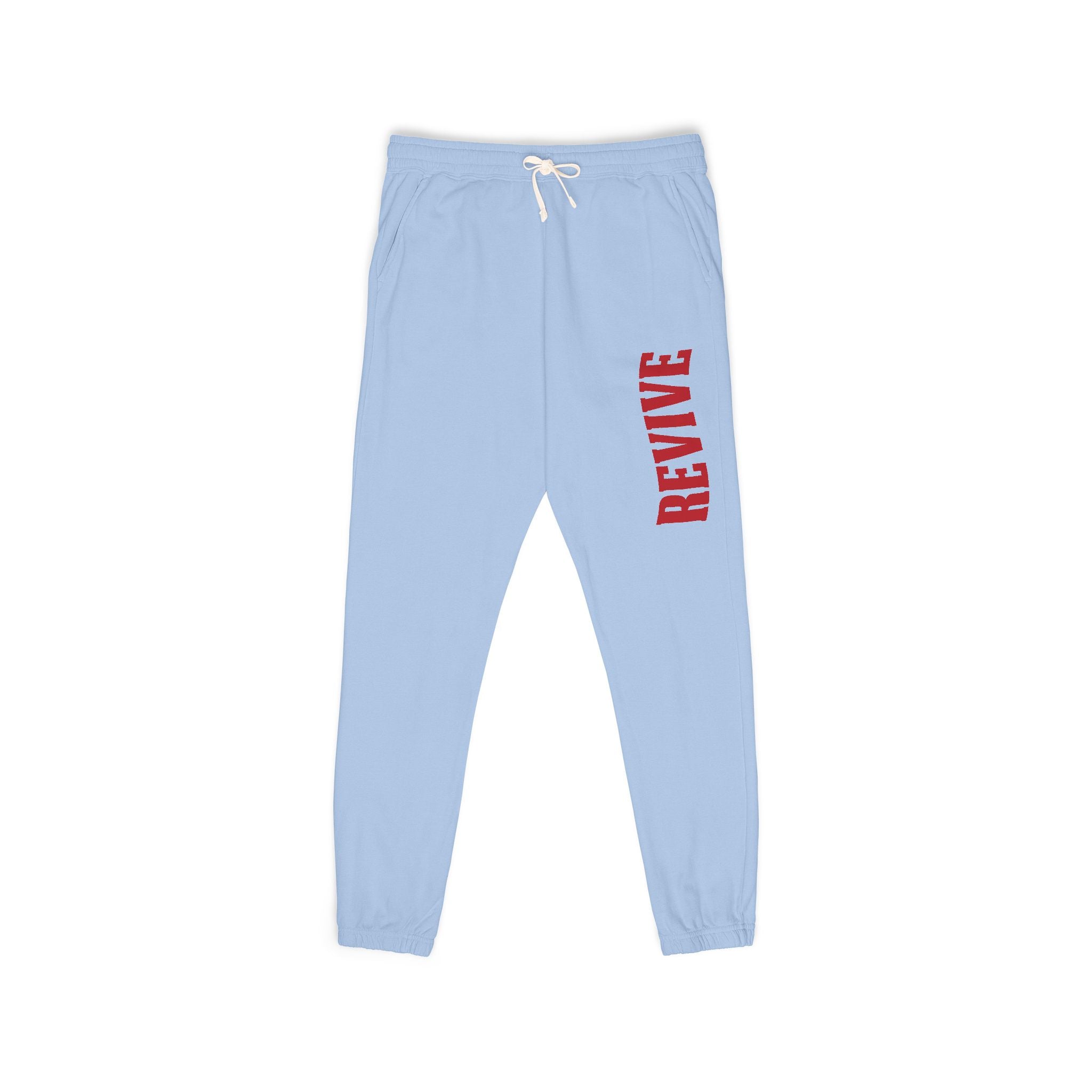 Cozy Fleece Sweatpants with Red Print