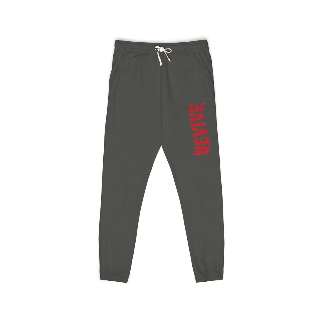 Cozy Fleece Sweatpants with Red Print