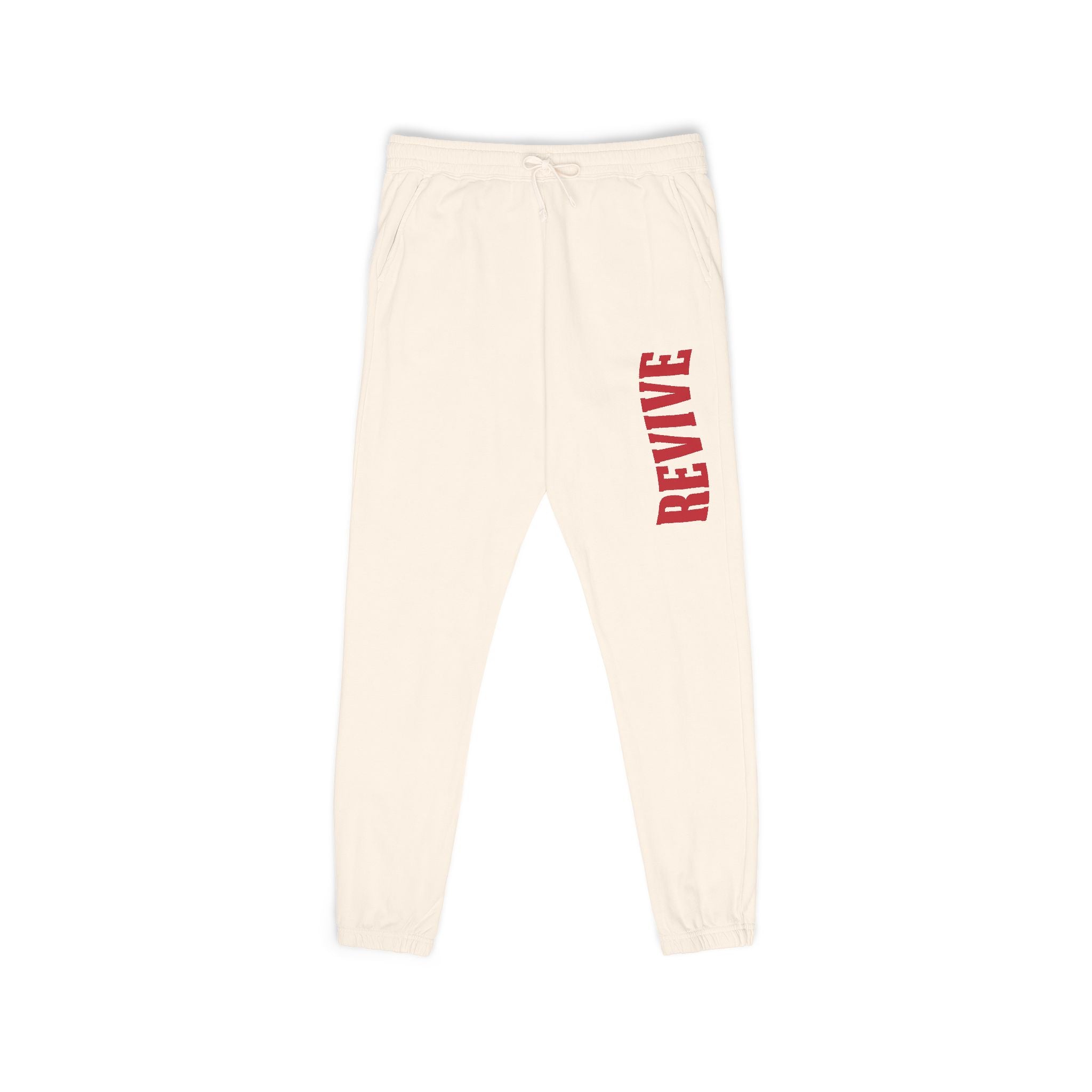 Cozy Fleece Sweatpants with Red Print