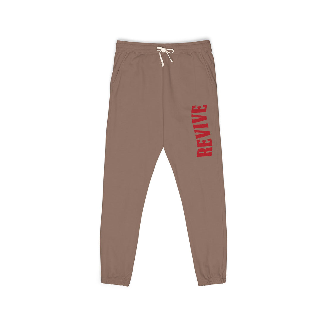 Cozy Fleece Sweatpants with Red Print
